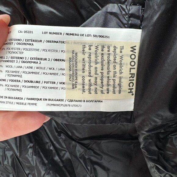 Woolrich Buffalo Check Water Repellent Puffy Down Coat Jacket NWOT - Picture 15 of 16